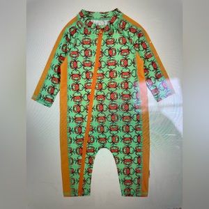Sunsuit- long sleeve romper swimsuit. Size 12-18month.